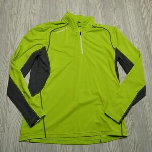 Sunice Sports Sweater Adult Large Hi Vis Green 1/4 Athletic Bike Golf Outdoors